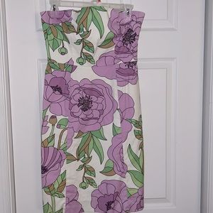 Ann Taylor Loft strapless floral dress 👗